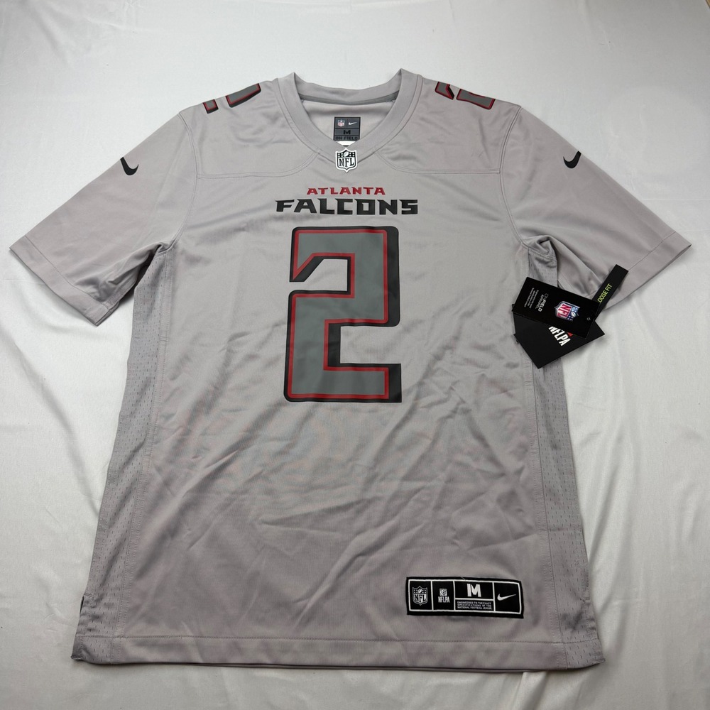 Nike NFL Jersey Mens Medium Gray Atlanta Falcons Matt Ryan 2 On Field Jersey NWT